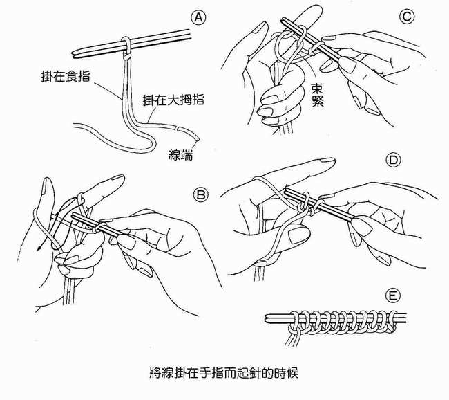 初学棒针者起针法一