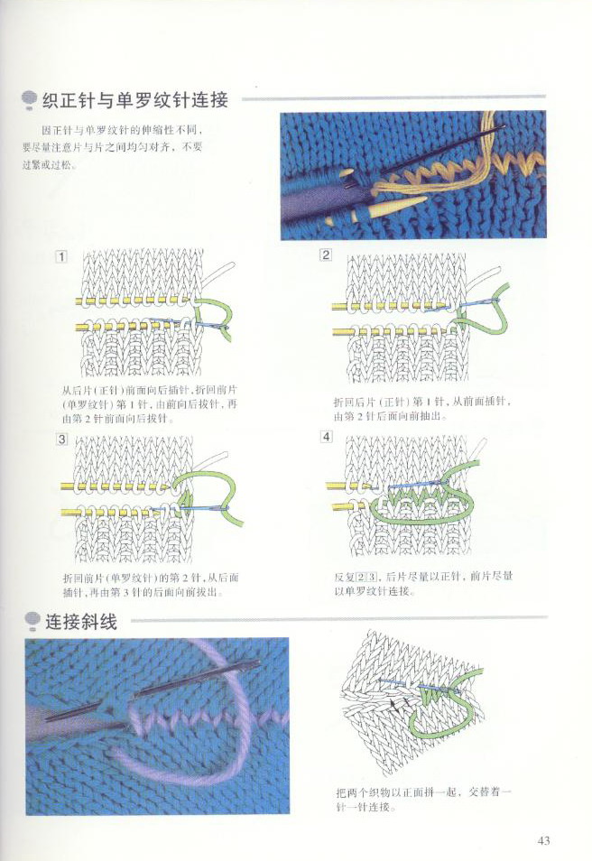 《图解棒针编织基础实例》之连接方法