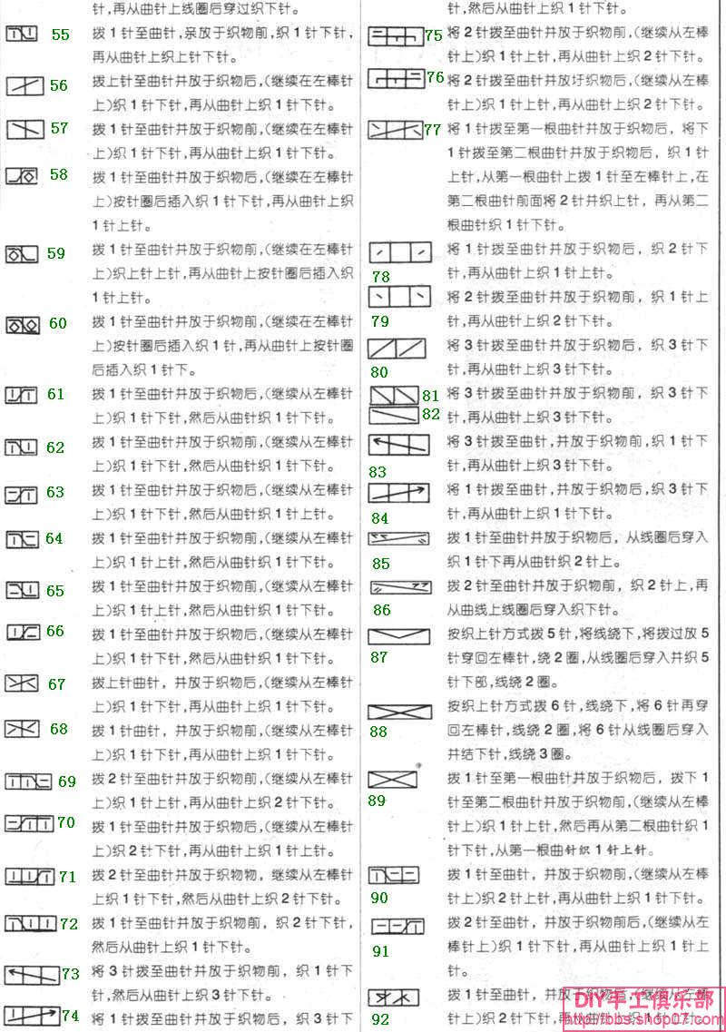 棒针符号（仿欧美式）