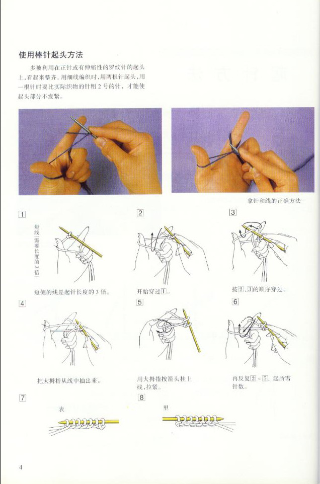 《图解棒针编织基础实例》之起针方法